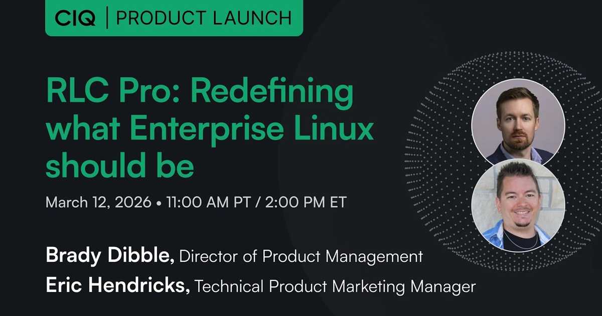 Redefining what Enterprise Linux should be webinar poster